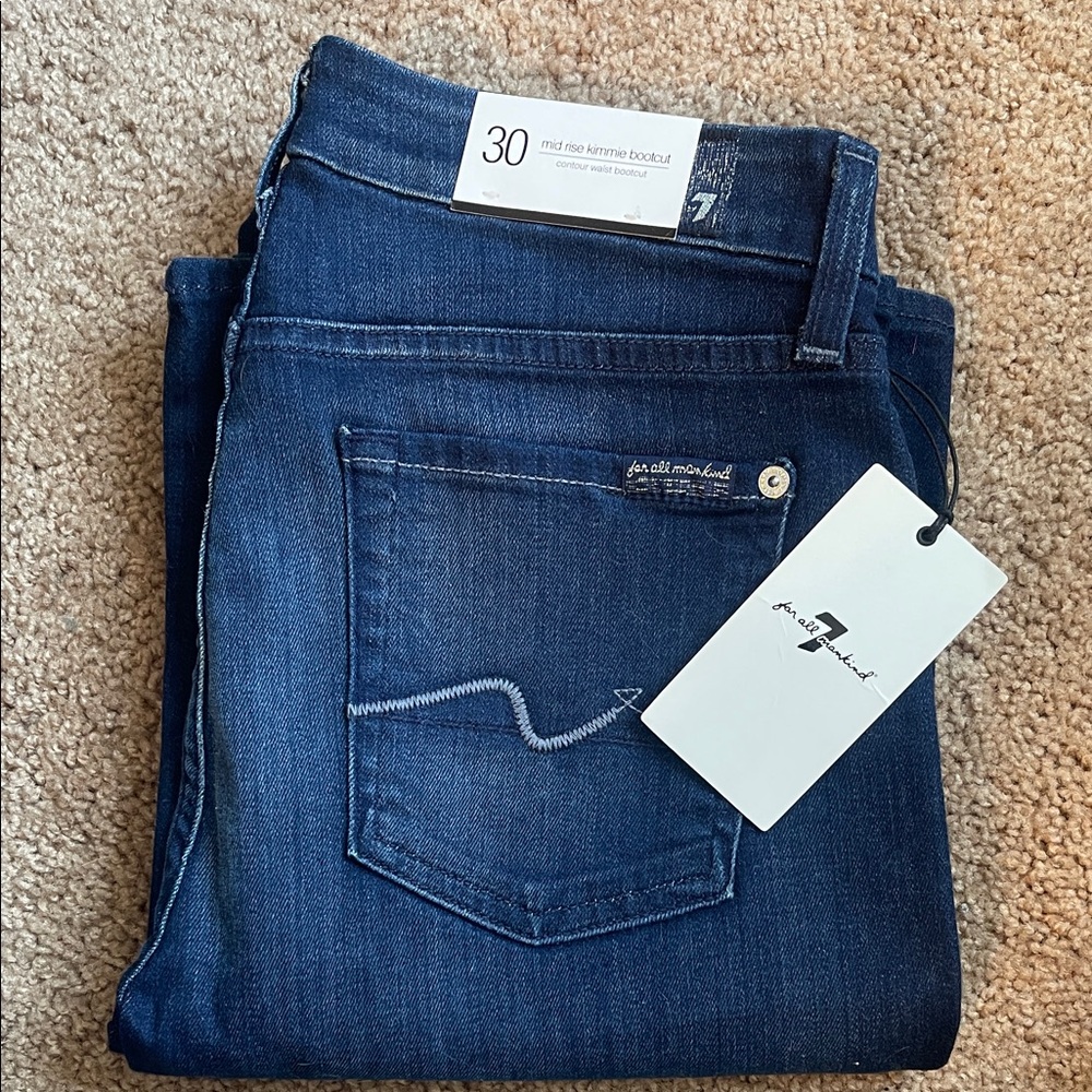 NWT 7 For All Mankind Mid Rise Kimmie Bootcut Jeans
